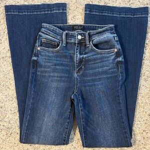 Judy Blue Women's Deep Indigo Flare Jeans Waist 25 EUC